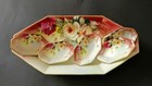 Antique Nippon Crown Nut Bowl Set-master Dish  5 Small Dishes Hand Painted Roses