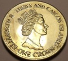 Unc Turks   Caicos Islands 1991 Crown 10th Anniversary Charles   Diana free Ship