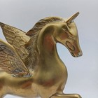 Vintage Solid Brass Flying Horse Pegasus Mythical Statue 10  Height Rare Vgc
