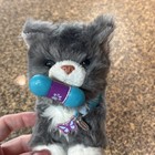 American Girl Doll Pet 5 5  Plush Gray And White Cat Poseable Ffd67 With Yarn
