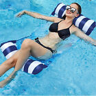 Inflatable Floating Pool Beach Hammock Lounge Chair Water Swimming Floating Bed