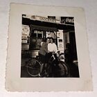 Rare Vintage American Bicycle Girls Store Ice Cream   Root Beer Snapshot Photo 