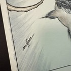 War Machine Original Comic Art Pin-up Color Sketch Signed Heubert Khan Michael