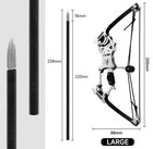 Archery Bow Set Compound Hunting Metal Material Catapult 7 8   Black