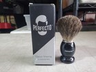 Brand New Perfecto Pure Badger Hair Shaving Brush W Black Handle