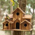 Outdoor Wooden Birdhouse 6 Hole Hanging Breeding Nesting House For Cardinals Us