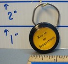 John Deere Key Ring   Key Chain - Running Deer Logo - Black   Yellow Round