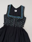 Distler Black Authentic Folk German Bavarian Tyrol Dirndl Dress Oktoberfest Sz38
