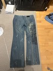 Vintage Affliction Denim Killers Baggy Skate Jeans Cross Men   s Size 36x35