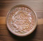      1848 Braided Hair Large Cent    Au bu Details    Nice Color beautiful Coin     
