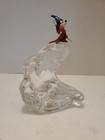 Disney Mickey Mouse Sorcerer   s Apprentice Austria Crystal Wave Sculpture