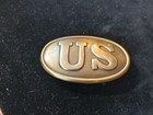 Vintage Reproduction Civil War  Union Army  us  Oval Metal Belt Buckle