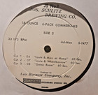 Lot Of 2 Vintage Radio Advertising Lps - Jos  Schlitz Brewing Co    Perma Starch