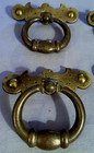 Great Set   4  Big Heavy Vintage  Drop Down Style   Drawer Pulls