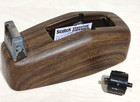 Vtg Scotch Tape Dispenser C-21 Heavy Metal Wood Grain Brown Mcm Kitsch Retro