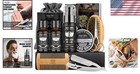 Luxury Beard Grooming   Trimming Set With Hydrating Oil  Balm  Brush  Comb   Bag