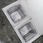 Joyjolt Barware Carre 2 Whiskey Glasses Square Base Offset Angular Design 10 Oz