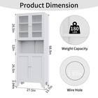 69  h Metal Kitchen Pantry Cabinet With Doors And Adjustable Shelves