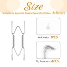 Invisible Plate Hangers For Wall Fits 6-8 Inch Plate Heavy Duty Wire Holder