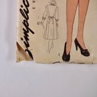 1940s Vintage Simplicity Pattern  4401 Miss Princess Dress Button Front Bust 36