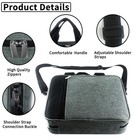 New Large Grey Bible book Cover Carrying Bag Case Zippered Organizer With Handle