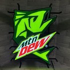 Mountain Dew Fish 22    Light-up Store Standing Display Led Wall Hanging Sign