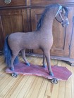 Rare  Large 29    Antique Ride On Pull Toy Horse Germany All Original Excellent