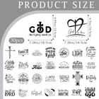 Bible Verse Iron On Transfers - 30 Sheets Christian Dtf Ready To Press Heat Patc
