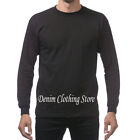 Pro Club Men s Heavyweight Cotton Long Sleeve Crew Neck T-shirts S 7xl Proclub