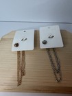 2 Pc Crown Tassel Brooch Pins Gold   Silver Tone Chain Lapel Fashion Jewelry