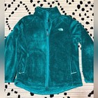 The North Face Osito Fleece Jacket Women   s Large Teal Plush Full Zip