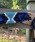 Blue And Black Multi String Mohair Wool Western Breast Collar Horse Size Tack