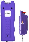 Stun Gun Pepper Spray Combo For Self Defense Police Strength Burn 628 Purple