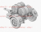 3d Printed 1 72 German Army Fuel Tank Transport Trailer Unpainted