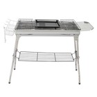39  Charcoal Bbq Grill Portable Picnic Stainless Steel Stand For Camping Outdoor