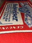 Vintage 90s Budweiser Anheuser-busch Beach Towel Red King Of Beers Label Print