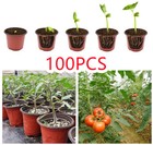 Plastic Plant Flower Pots Nursery Seedlings Pot Planting Container 100 Pack