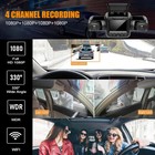 360   4 Channel Wifi Dash Cam 2k Car Camera Dvr Recorder Vehicle Video G-sensor
