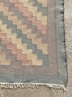 Vintage Traditional Handmade Geometric Turkish Wool Flat Kilim Rug 158x120 Cm