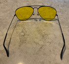 Vintage B l Bausch   Lomb Mirage Large 63mm Yellow Aviator Sunglasses   Case Usa