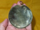 Tibetan Gilt Copper Melong Mirror Shaman Amulet Talisman Protection Pendant  a7 