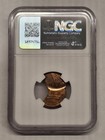 Lincoln Cent Double Struck Curved Clip Mint Error Ngc Ms 63 Rb Super Cool  