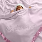 Personalized Baby Blanket For Girls - Pink - Newborn Or Infant Gift With Name