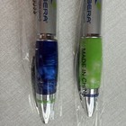 Exubera Drug Rep Pharma Ballpoint Pens Metal Twist Lot Of 2 Tested Works