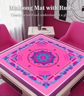 Neoprene Mahjong Mat With Rules  33x33 Inch Mahjong Mat For Table  Non-slip N   