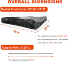 Bucket Truck Cover With Supprot Pole  Heavy Duty 600d Oxford Cloth Waterproof Co