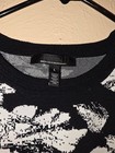 White House Black Market Abstract Floral Peplum Knit Sweater Tank Top L