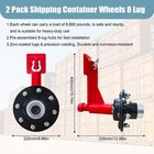 2pack Shipping Container Wheels 8-lug Wheels Kit shipping Container Accessories