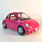 2000 Mattel Barbie Doll Volkswagen Vw Beetle Hot Pink Car W  Flower Clean  As-is