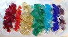 Rainbow Lot Of Tumbled Glass   large  Medium  Small   153 Pieces 